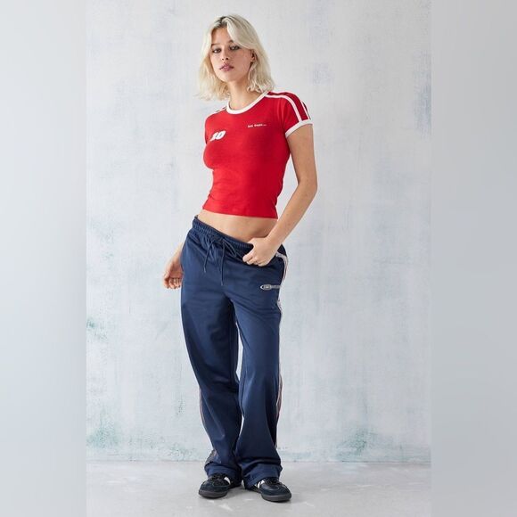 iets frans If Tricot Track Pants Trousers Navy Size medium New With Tags in Pack - Picture 2 of 7